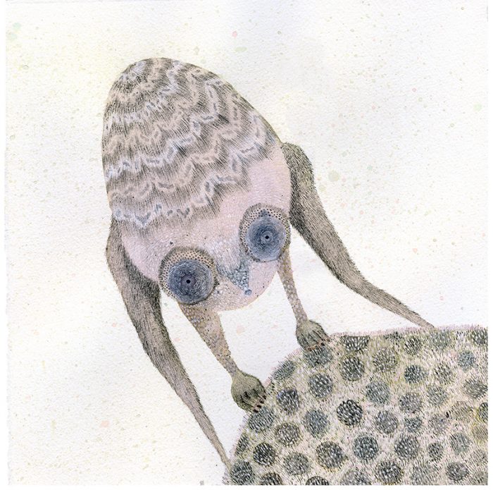 Good vibes protector. Acuarelas y tintas. Arches Velin. 28 x 28 cm.